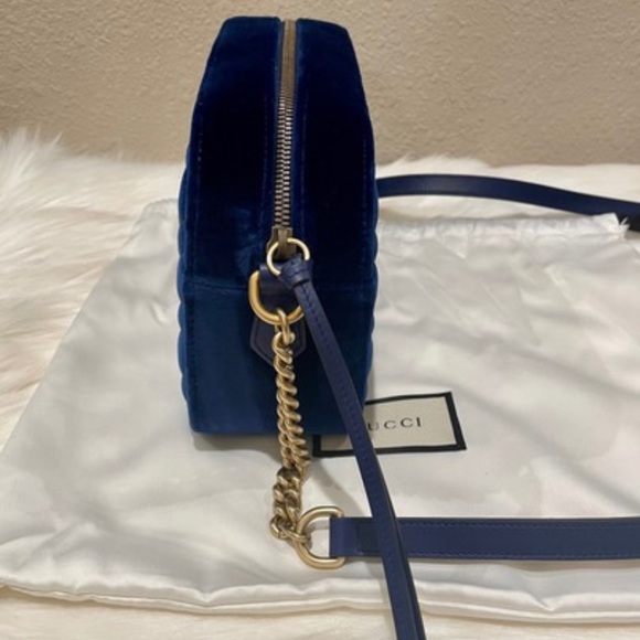 GG Camera Marmont Cobalt blue cross body bag - Picture 8 of 13